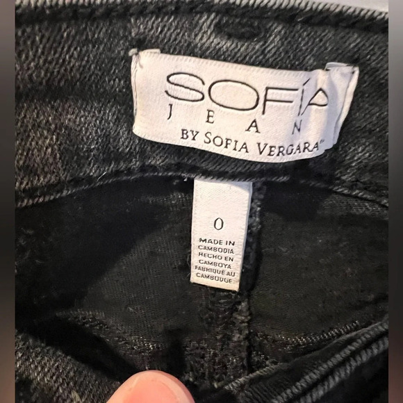 Sofia Jean by Sofia Vergara sz 0 black denim jeans bootcut. - Picture 2 of 7